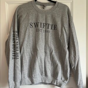 Gildan Gray Swiftie Crewneck Sweater
